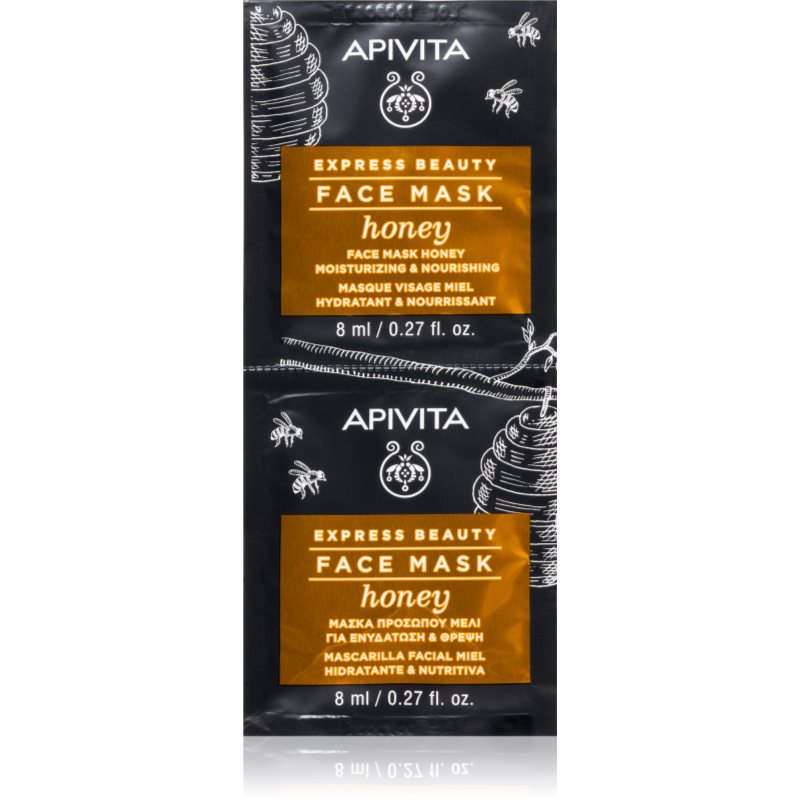 Apivita Express Beauty Nourishing Face Mask Honey hidratáló és tápláló maszk az arcra 2x8 ml-Eredeti