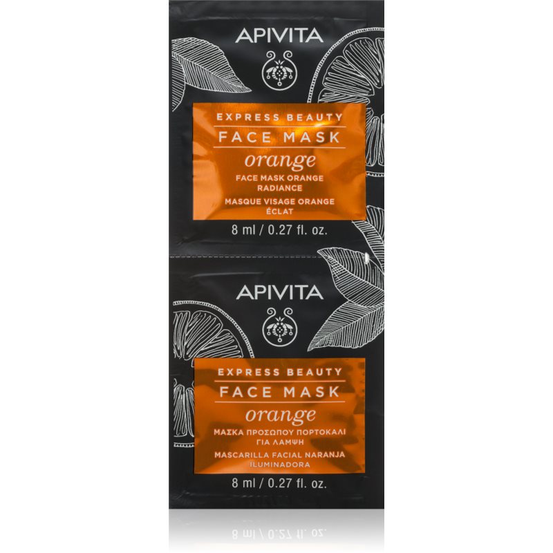 Apivita Express Beauty Radiance Face mask Orange élénkítő maszk az arcra 2x8 ml-Ár