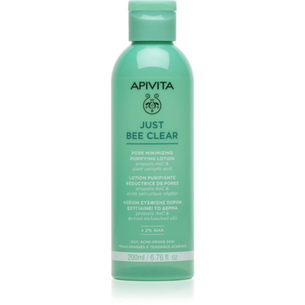Apivita Just Bee Clear Pore Minimizing Lotion pórusösszehúzó ápolás a fekete pontok ellen 200 ml-Ár