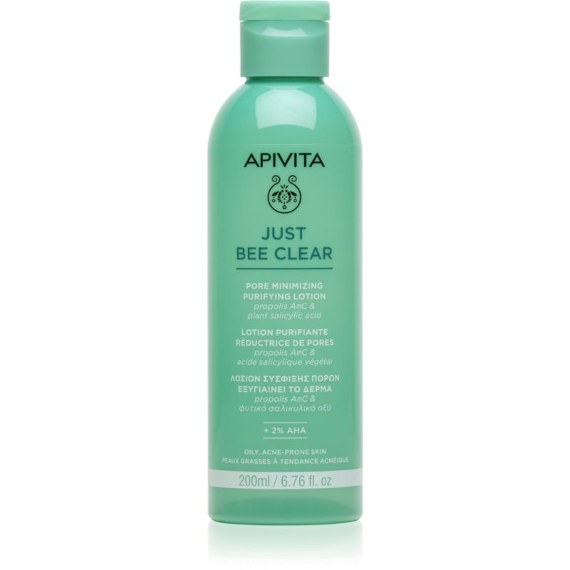 Apivita Just Bee Clear Pore Minimizing Lotion pórusösszehúzó ápolás a fekete pontok ellen 200 ml-Ár