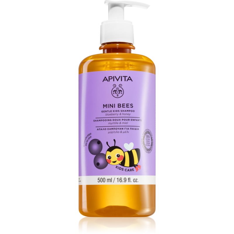 Apivita Mini Bees Gentle Kids Shampoo Blueberry & Honey sampon világos hajra gyermekeknek 500 ml-Ár