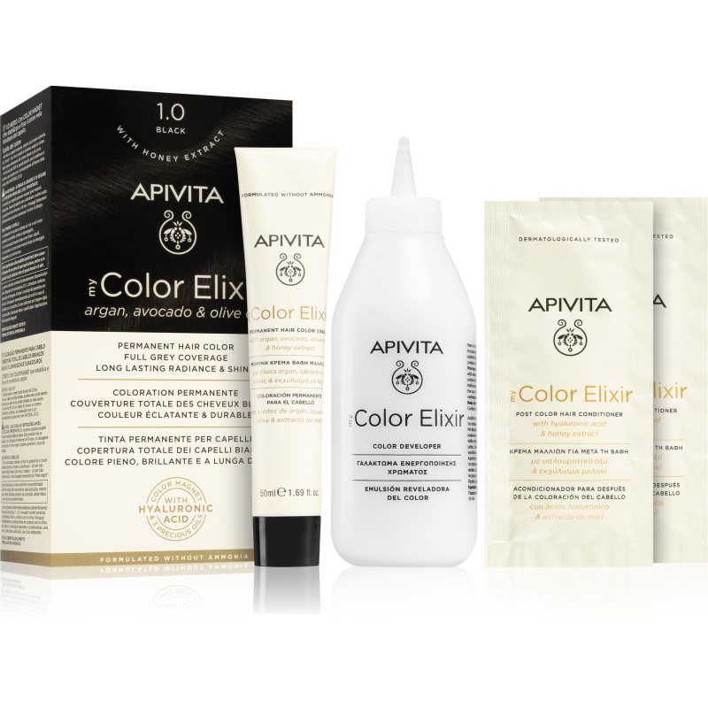 Apivita My Color Elixir hajfesték ammónia nélkül árnyalat 1.0 Black 1 db-Ár