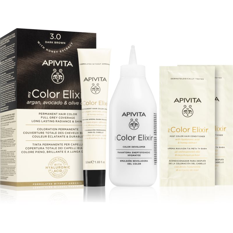 Apivita My Color Elixir hajfesték ammónia nélkül árnyalat 3.0 Dark Brown 1 db-Ár
