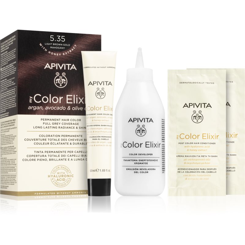 Apivita My Color Elixir hajfesték ammónia nélkül árnyalat 5.35 Light Brown Gold Mahogany 1 db-Ár