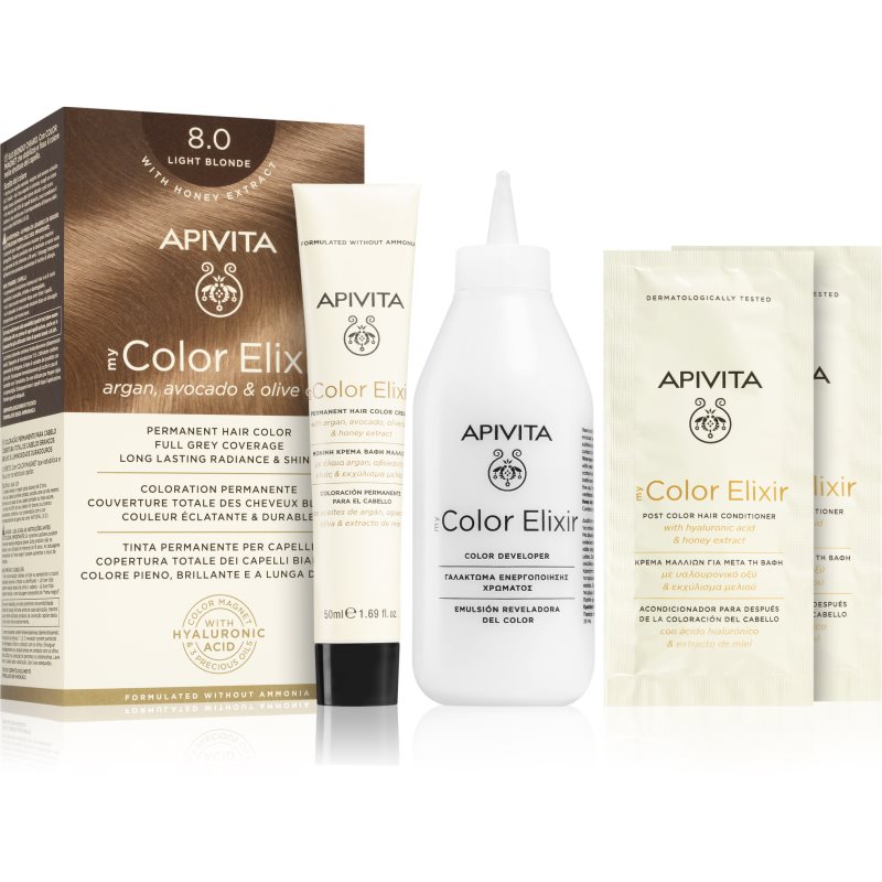 Apivita My Color Elixir hajfesték ammónia nélkül árnyalat 8.0 Light Blonde 1 db-Ár