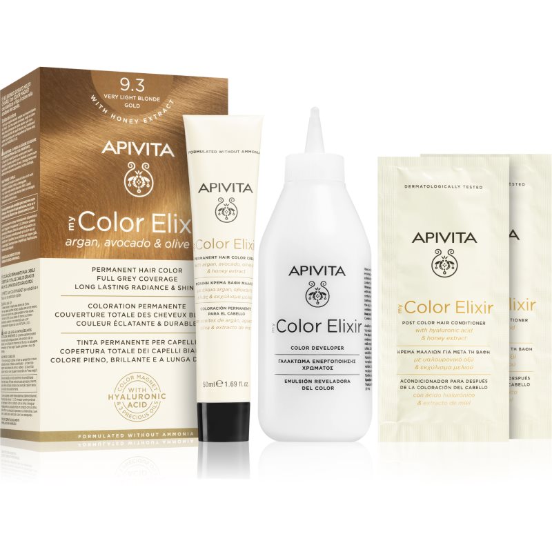 Apivita My Color Elixir hajfesték ammónia nélkül árnyalat 9.3 Very Light Blonde Gold 1 db-Ár