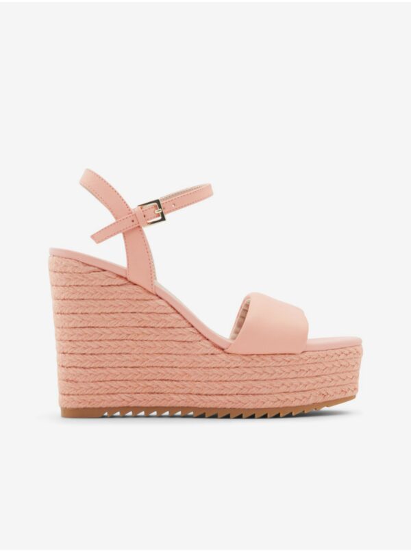 Apricot women's leather wedge sandals ALDO Jeigh - Women's