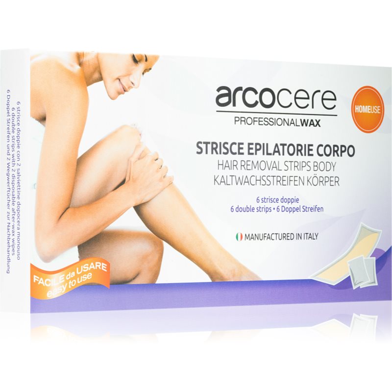 Arcocere Professional Wax gyantacsíkok testre hölgyeknek 6 db-Eredeti