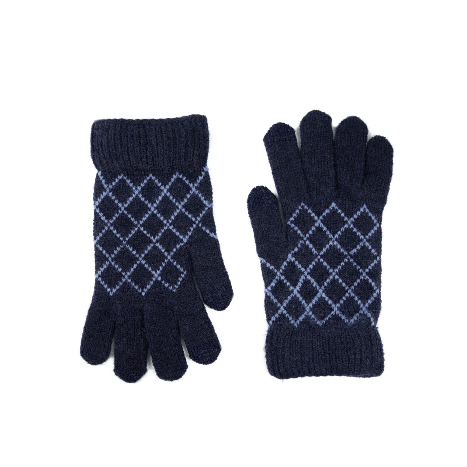 Art Of Polo Woman's Gloves Rk22242 Navy Blue