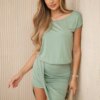 Asymmetrical dress dark mint