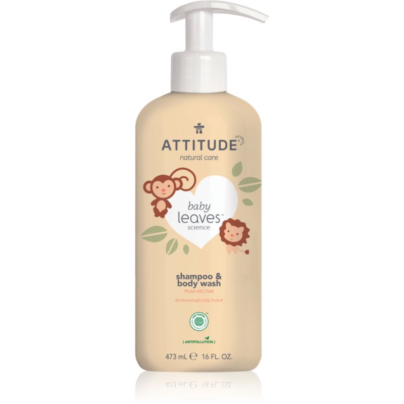 Attitude Baby Leaves Pear Nectar tusfürdő gél és sampon 2 in 1 gyermekeknek 473 ml-Ár