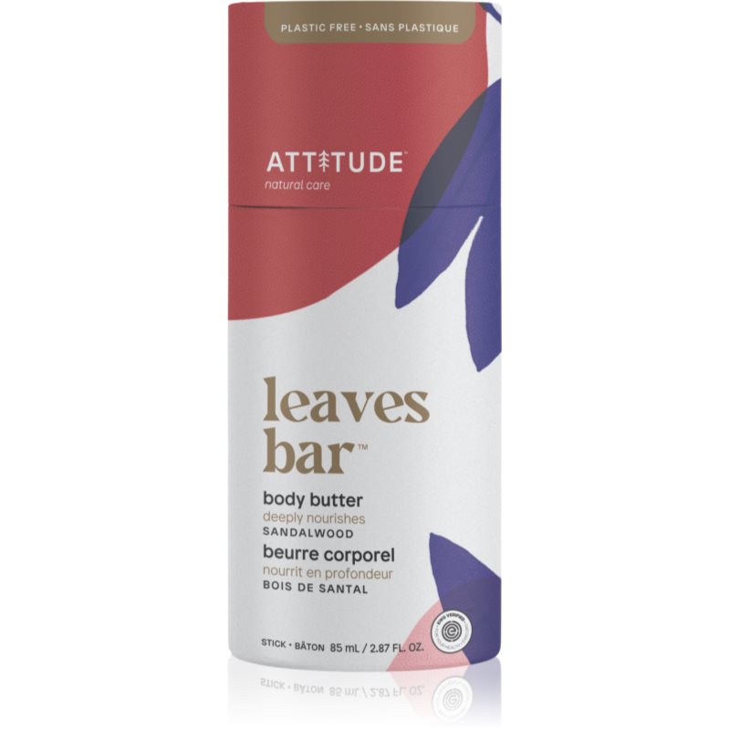 Attitude Leaves Bar Body Butter szilárd testvaj Sandalwood 85 g