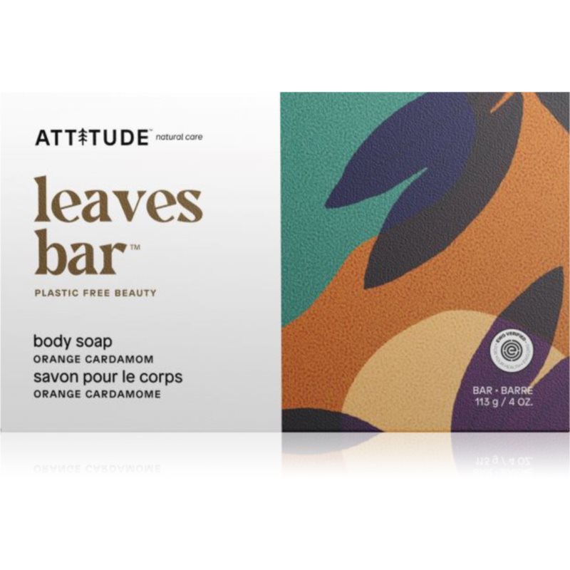 Attitude Leaves Bar Orange Cardamon Szilárd szappan testre 113 g