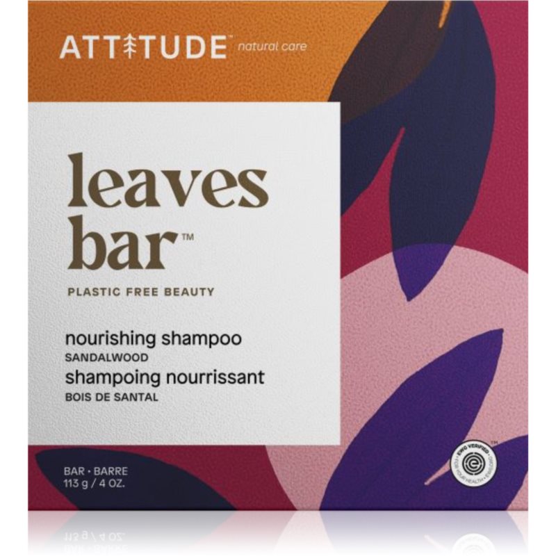 Attitude Leaves Bar Sandalwood szilárd sampon tápláló hatással 113 g