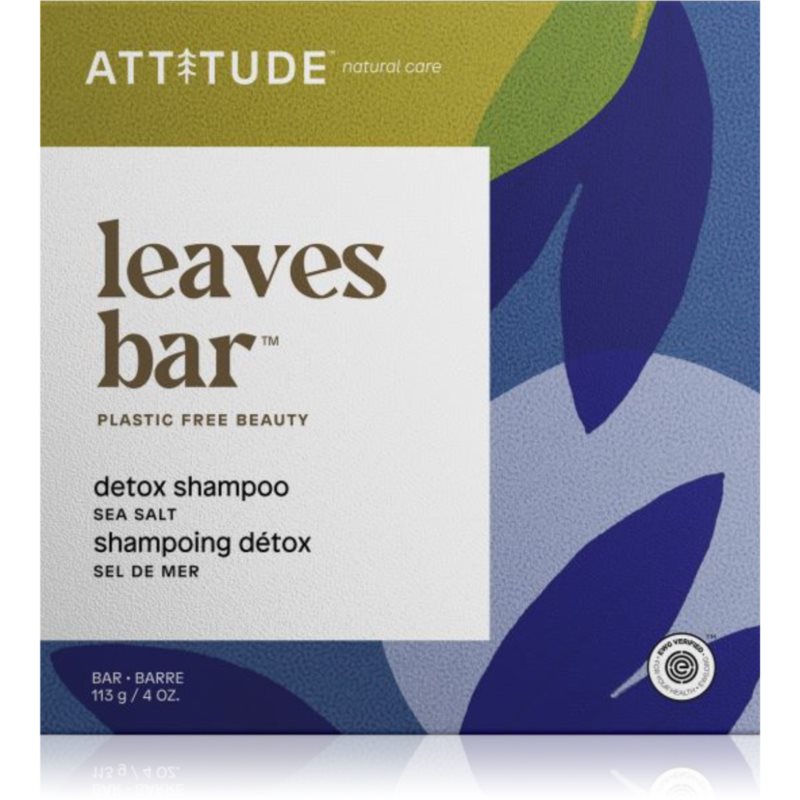 Attitude Leaves Bar Sea Salt szilárd sampon méregtelenítő hatással 113 g