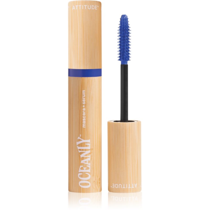 Attitude Oceanly Plastic Free Makeup szérumos szempillaspirál tápláló hatással árnyalat Blue 7 g-ár