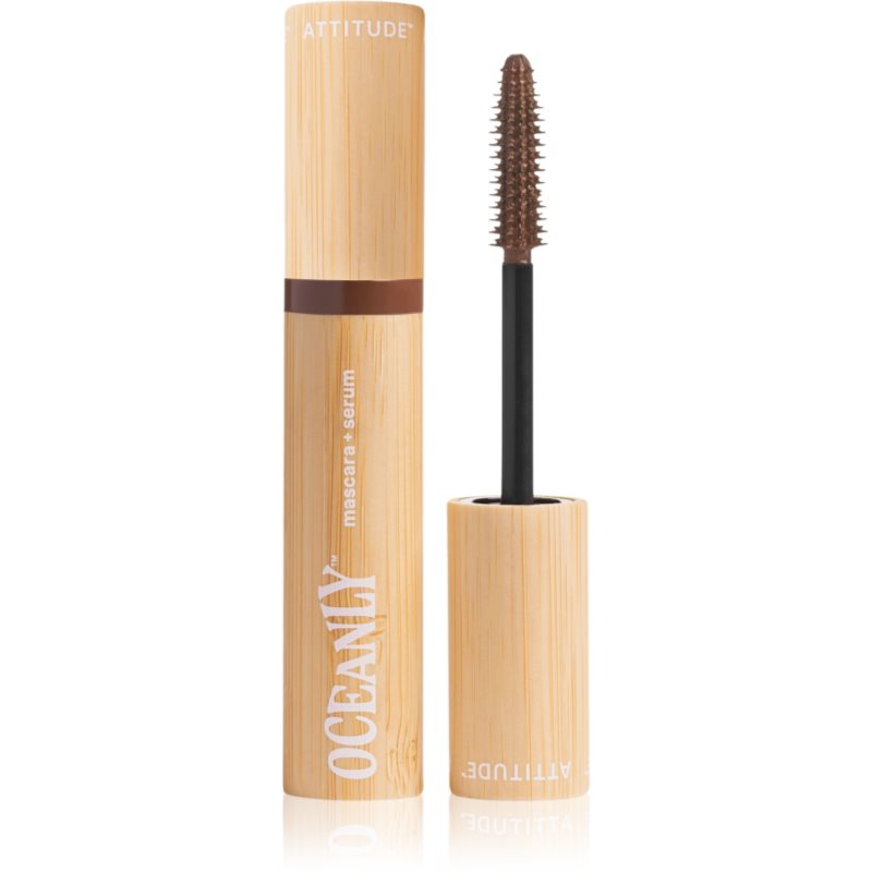 Attitude Oceanly Plastic Free Makeup szérumos szempillaspirál tápláló hatással árnyalat Brown 7 g-ár