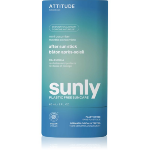 Attitude Sunly Plastic Free Suncare nyugtató napozás utáni krém Mint