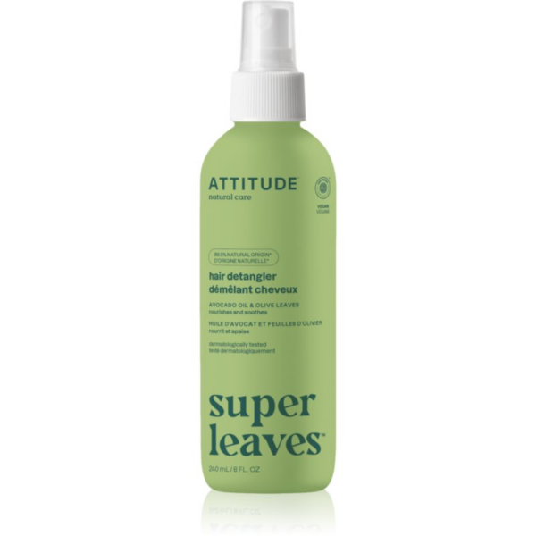 Attitude Super Leaves Avocado Oil & Olive Leaves spray a könnyű kifésülésért normál és száraz hajra 240 ml-ár