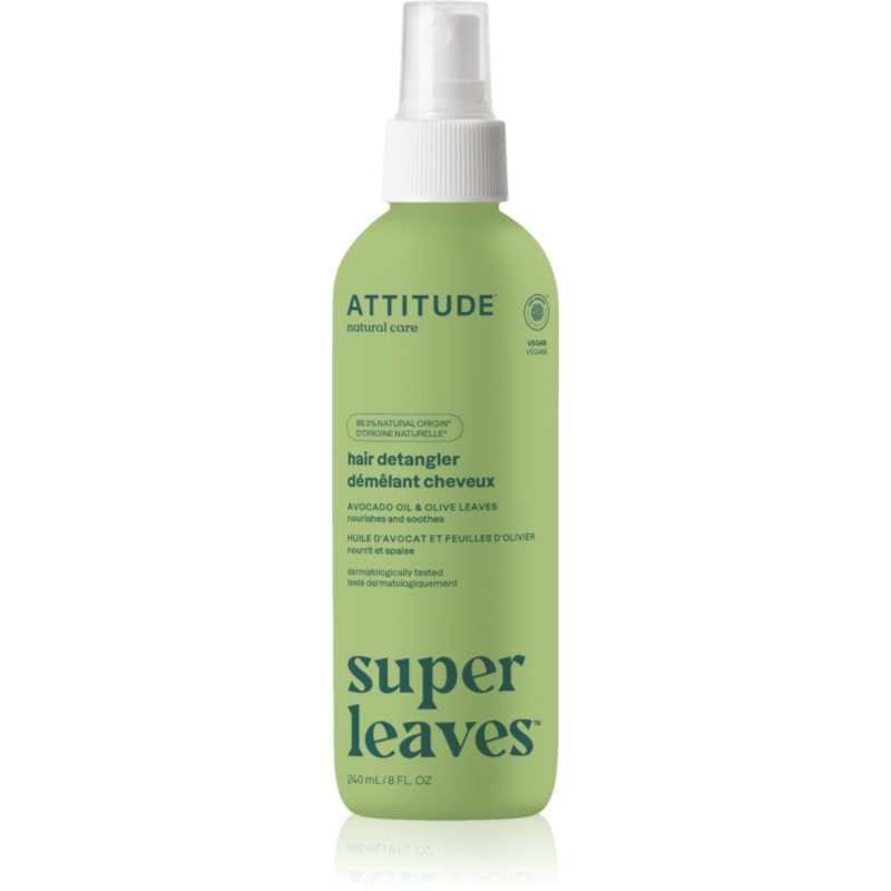 Attitude Super Leaves Avocado Oil & Olive Leaves spray a könnyű kifésülésért normál és száraz hajra 240 ml-ár