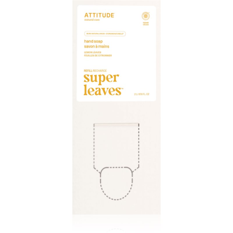 Attitude Super Leaves Lemon folyékony szappan Refil 2000 ml