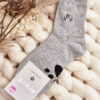 Aura.via Női pamut zokni Teddy Bear Grey folttal