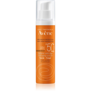 Avène Sun Anti-Aging Suncare Tinted védő és tonizáló folyadék arcra a pigment foltok ellen SPF 50+ 50 ml-ár