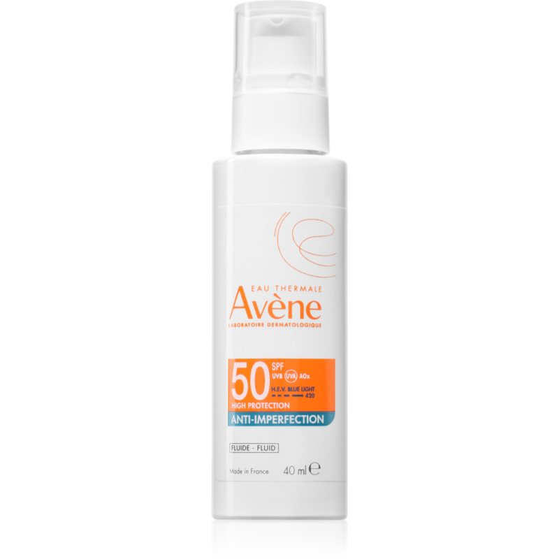 Avène Sun Anti-Imperfection Fluid bőrvédő folyadék kombinált és zsíros bőrre SPF 50 40 ml