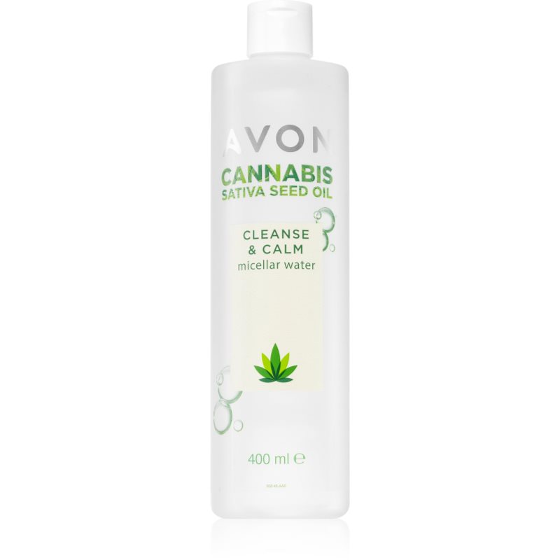Avon Cannabis Sativa Oil Cleanse & Calm micellás sminklemosó víz nyugtató hatással 400 ml-Ár