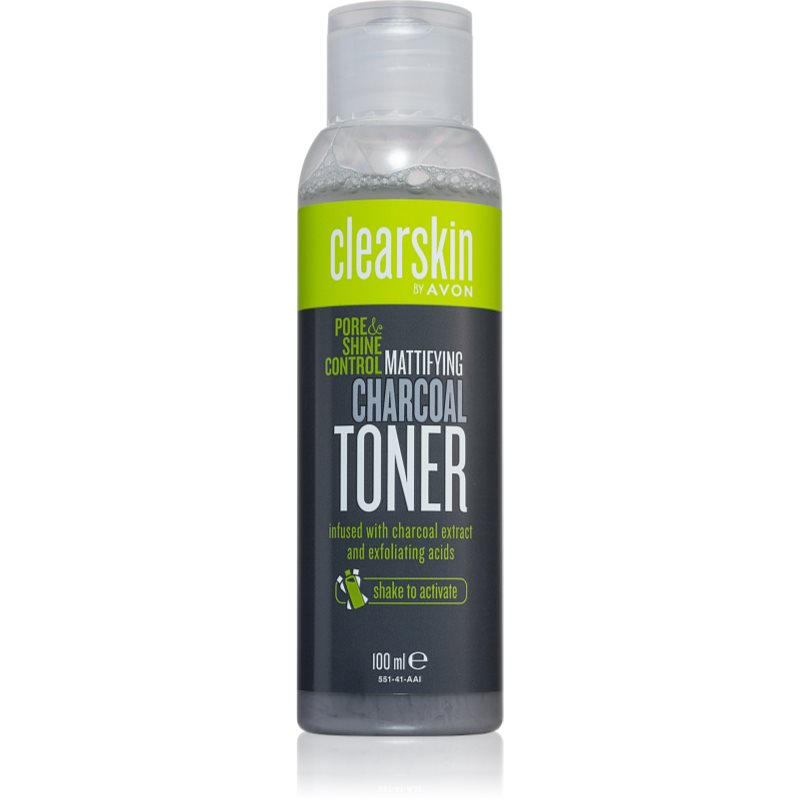 Avon Clearskin Pore & Shine Control mattító víz arcra aktív szénnel 100 ml-Ár