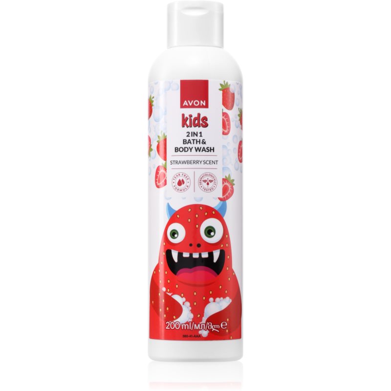 Avon Kids Strawberry fürdő termék 2 az 1-ben 200 ml