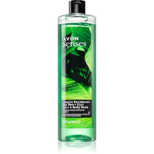 Avon Senses Jungle Rainburst sampon és tusfürdő gél 2 in 1 500 ml-Ár