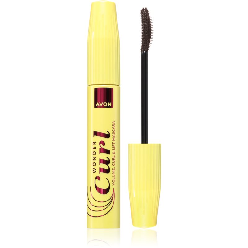 Avon Wonder Curl dúsító és göndörítő szempillaspirál árnyalat Brown Black 10 ml