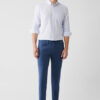Avva Men's Indigo Dobby Flexible 5 Pockets Slim Fit Slim Fit Trousers