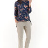 Awama Woman's Blouse A213 Navy Blue