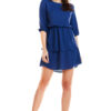 Awama Woman's Dress A258 Navy Blue