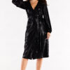 Awama Woman's Dress A564 Black/Dots