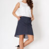 Awama Woman's Skirt A95 Navy Blue