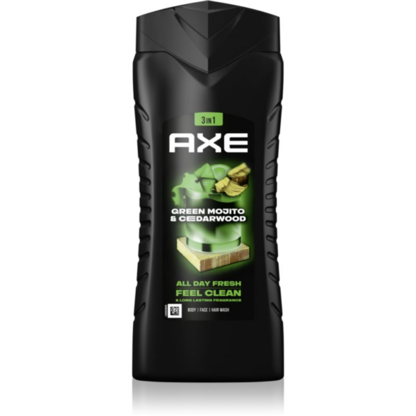Axe Wild Green Mojito & Cedarwood fürdőgél férfiaknak 400 ml-Eredeti