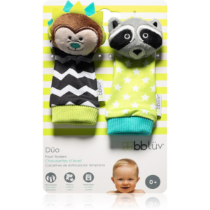 BBLÜV Düo csörgő zokni Hedgehog / Racoon 2 db-ár