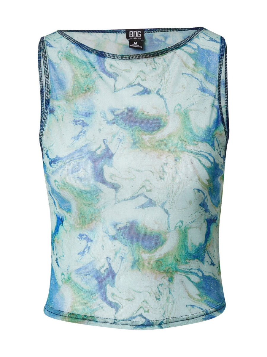 BDG Urban Outfitters Top  tengerészkék / világoskék / zöld-Hungary