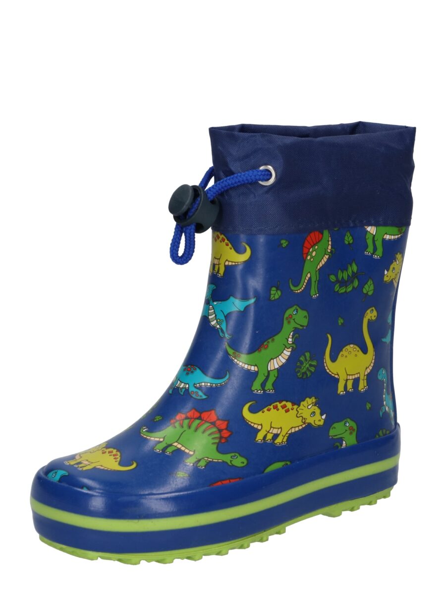 BECK Gumicsizmák 'Mini Dino'  kék / mustár / világoszöld / tűzpiros / fehér-hu