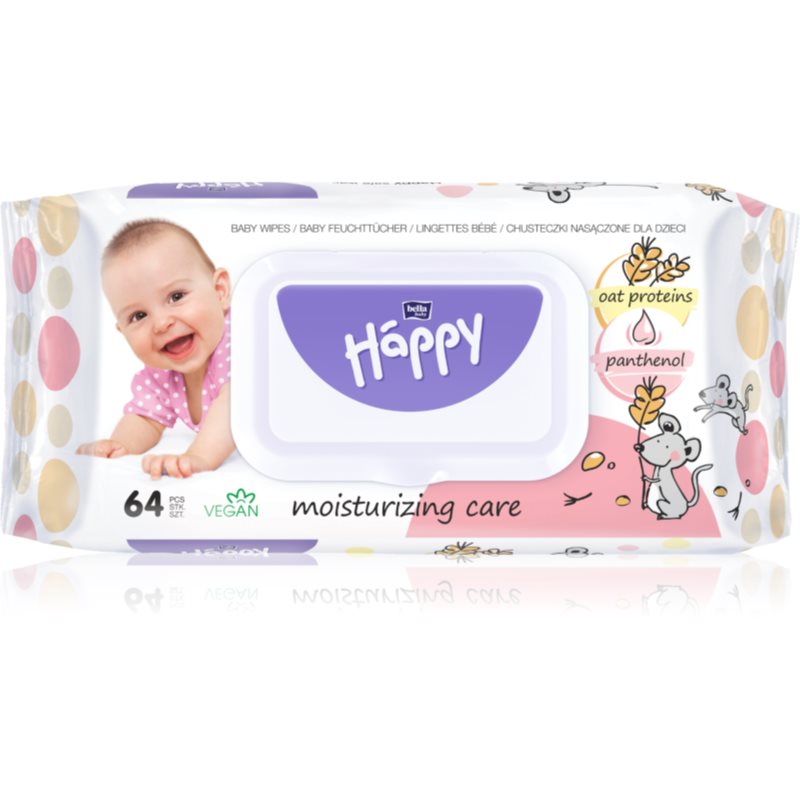 BELLA Baby Happy Oat proteins and Panthenol nedves törlőkendő gyerekeknek 64 db-Ár