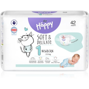 BELLA Baby Happy Soft&Delicate Size 1 Newborn eldobható pelenkák 2-5 kg 42 db-Ár