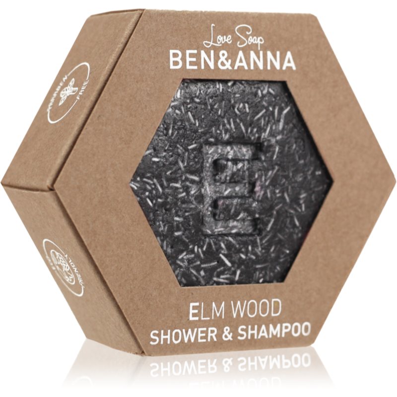 BEN&ANNA Love Soap Shower & Shampoo szilárd sampon és tusfürdő gél 2 az 1-ben Elm Wood 60 g-Ár