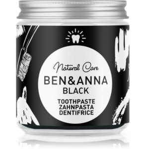 BEN&ANNA Natural Toothpaste Black fogkrém üvegtégelyben aktív szénnel 100 ml-Ár