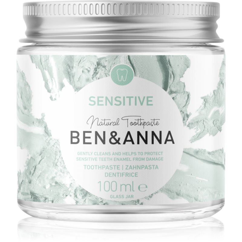 BEN&ANNA Natural Toothpaste Sensitive fogkrém üvegtégelyben érzékeny fogakra 100 ml-Ár