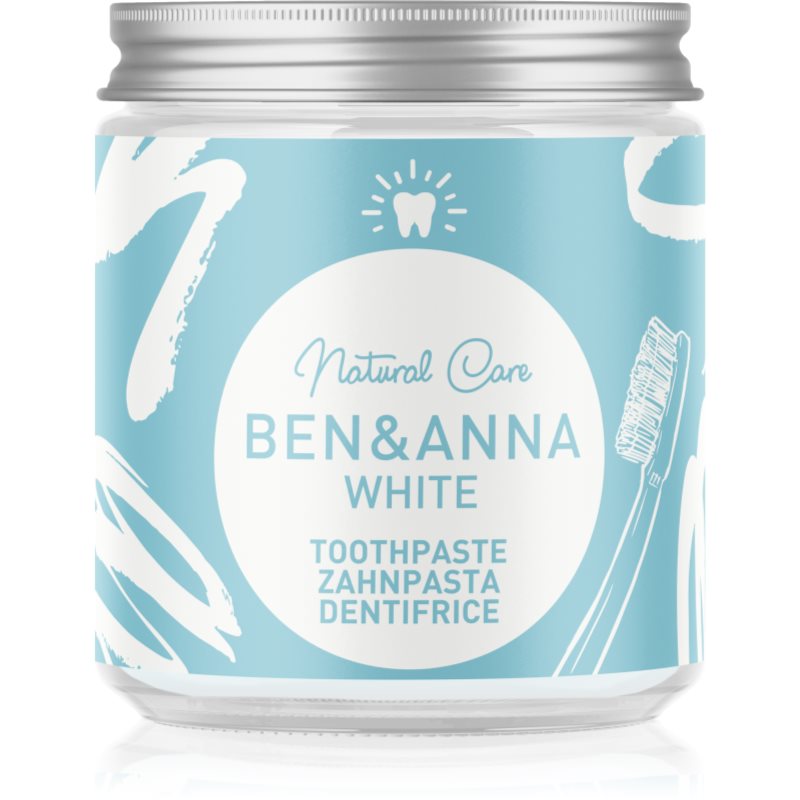 BEN&ANNA Natural Toothpaste White fogkrém üvegtégelyben fehérítő hatással 100 ml-Ár