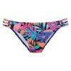 BENCH Bikini nadrágok 'Pitch'  ciánkék / szilva / neon-rózsaszín / fekete