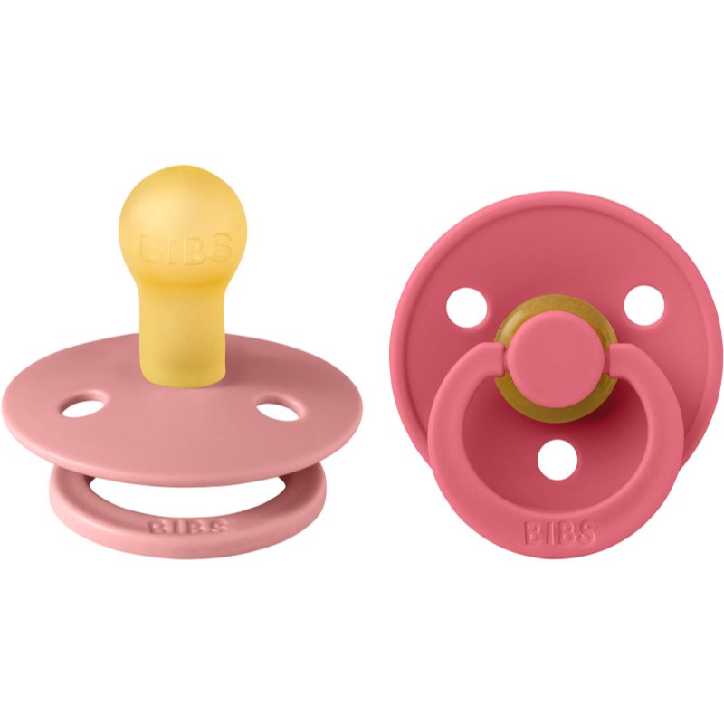 BIBS Colour Natural Rubber Size 1: 0+ months cumi Dusty Pink / Coral 2 db-Ár